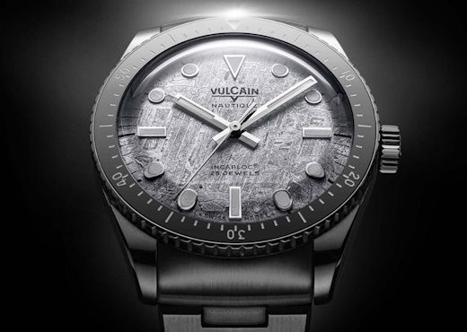 Vulcain. Дайверские часы с циферблатом из метеорита