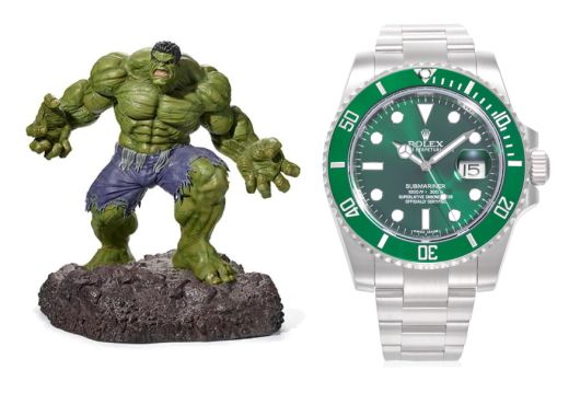 На аукцион выставят Rolex Submariner Hulk всех годов выпуска