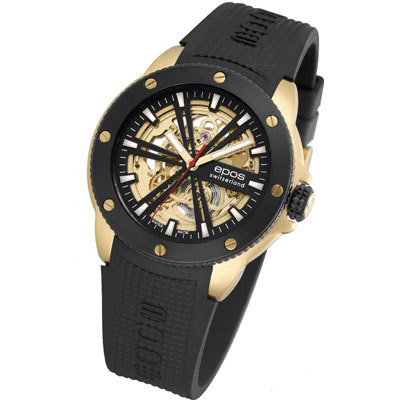 Часы Epos Sportive 3389SK Black and Gold