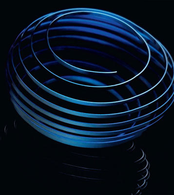 Сферическая спираль, посредством окисления получает стильный вороненый цвет, напоминающий кремний 