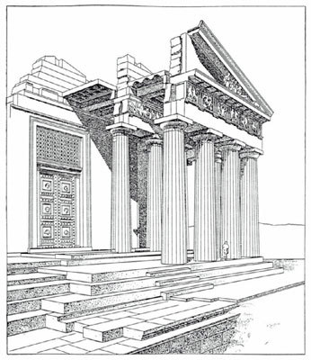 Пропорция золотого сечения была применена при реконструкции самого афинского Парфенона...