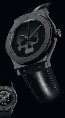 Полностью черные часы Hublot Skull Bang в корпусе из керамики с автоматическим калибром HUB 1112, изготовленные для парижского бутика марки