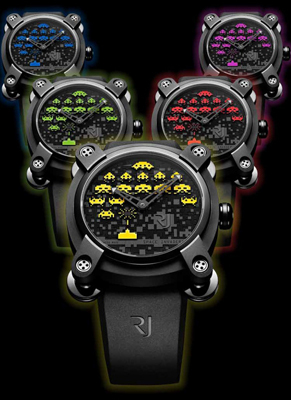 RJ-Romain Jerome Space Inviders в честь легендарной игровой приставки, 5 вариантов расцветки по 8 экземпляров каждый